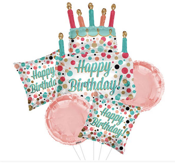 Confetti Birthday Cake balloon bouquet