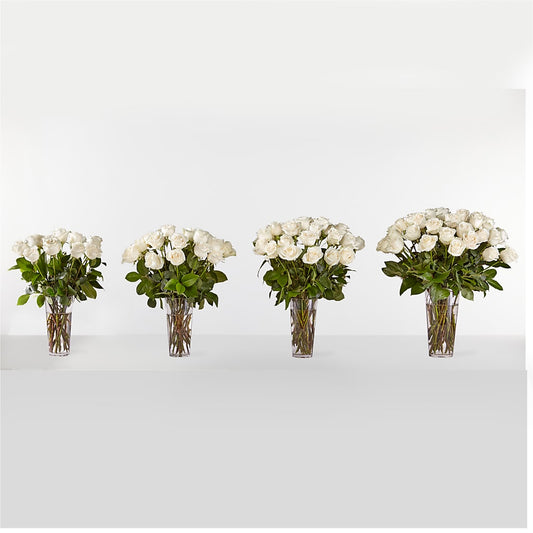 Long Stem White Rose Bouquet – SWAN FLORAL & GIFT SHOP INC, Erlanger KY