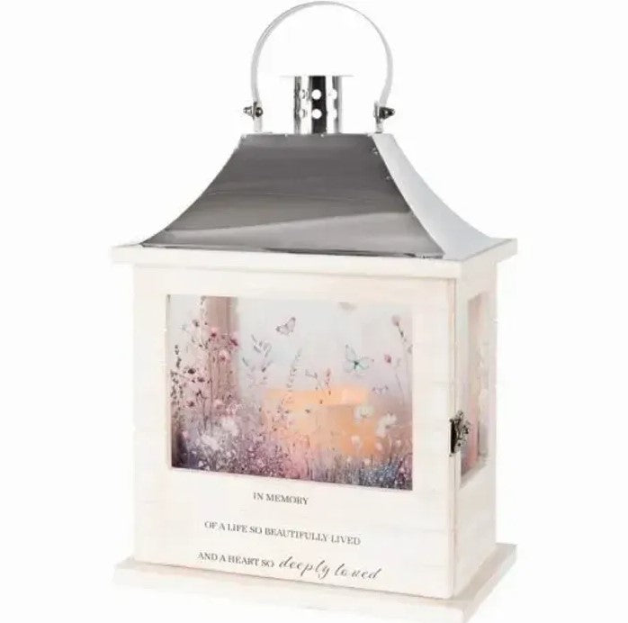Wooden Slat Lantern- In Memory of – SWAN FLORAL & GIFT SHOP INC, Erlanger KY