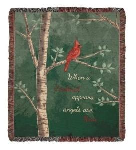When A Cardinal Appears Afghan – SWAN FLORAL & GIFT SHOP INC, Erlanger KY