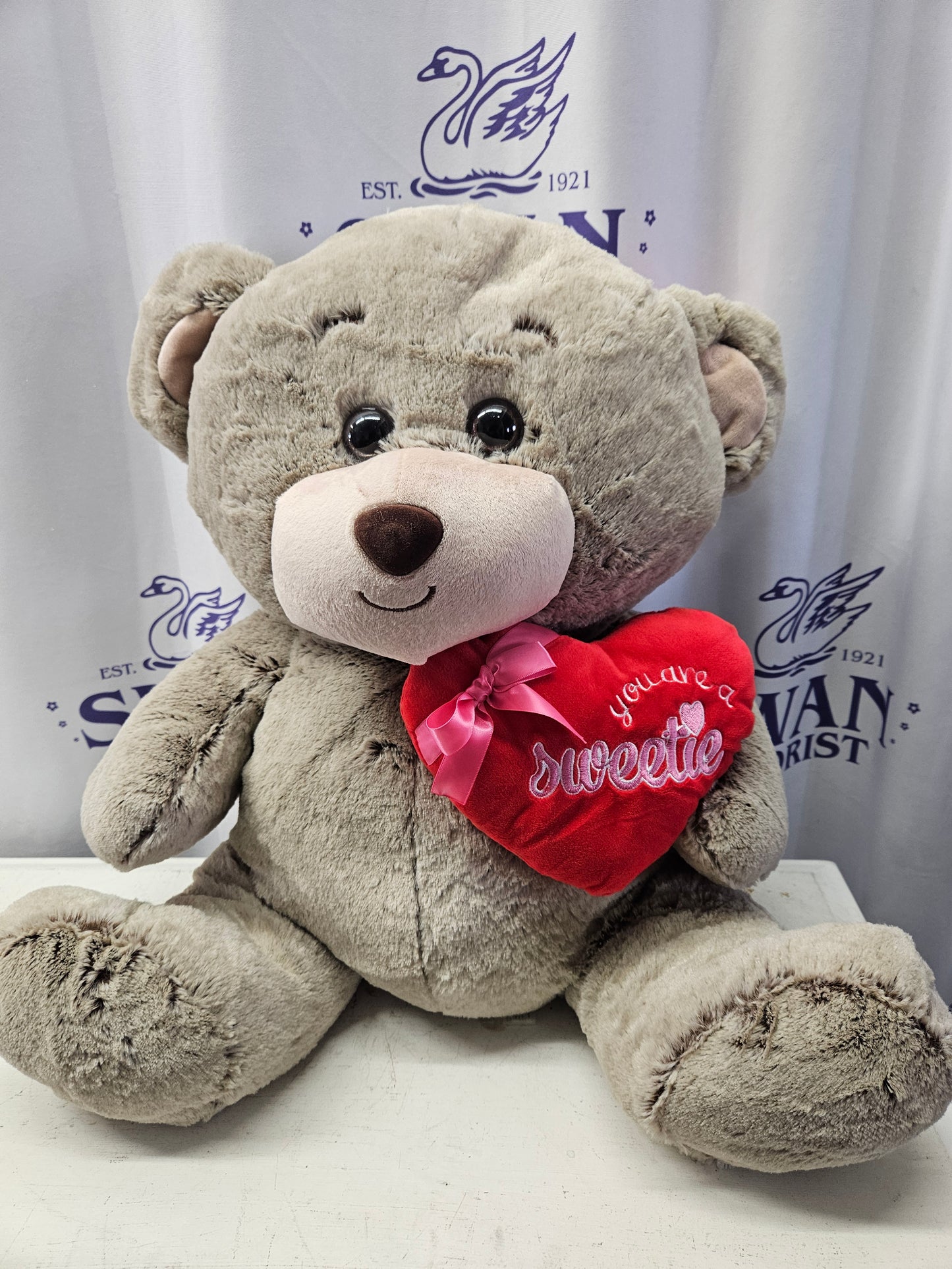Plush Brown Bear with Heart