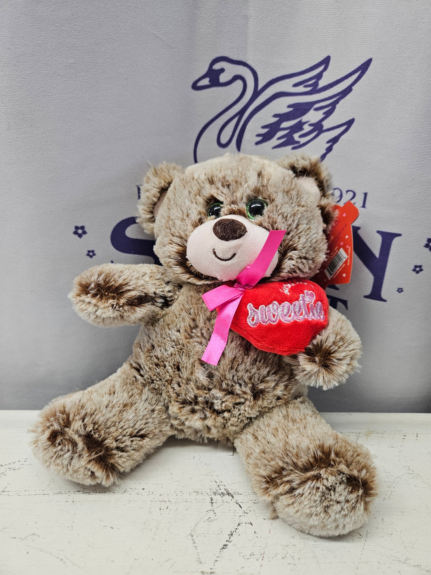 Plush Brown Bear with Heart – SWAN FLORAL & GIFT SHOP INC, Erlanger KY