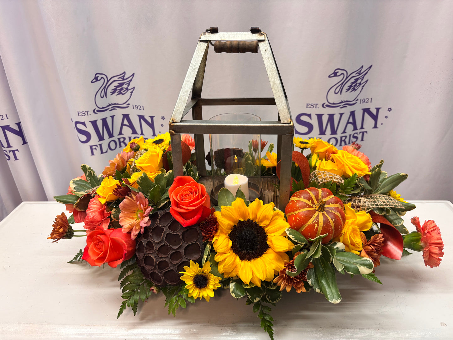 Rustic Glow Centerpiece