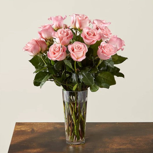 Long Stem Pink Rose Bouquet – SWAN FLORAL & GIFT SHOP INC, Erlanger KY