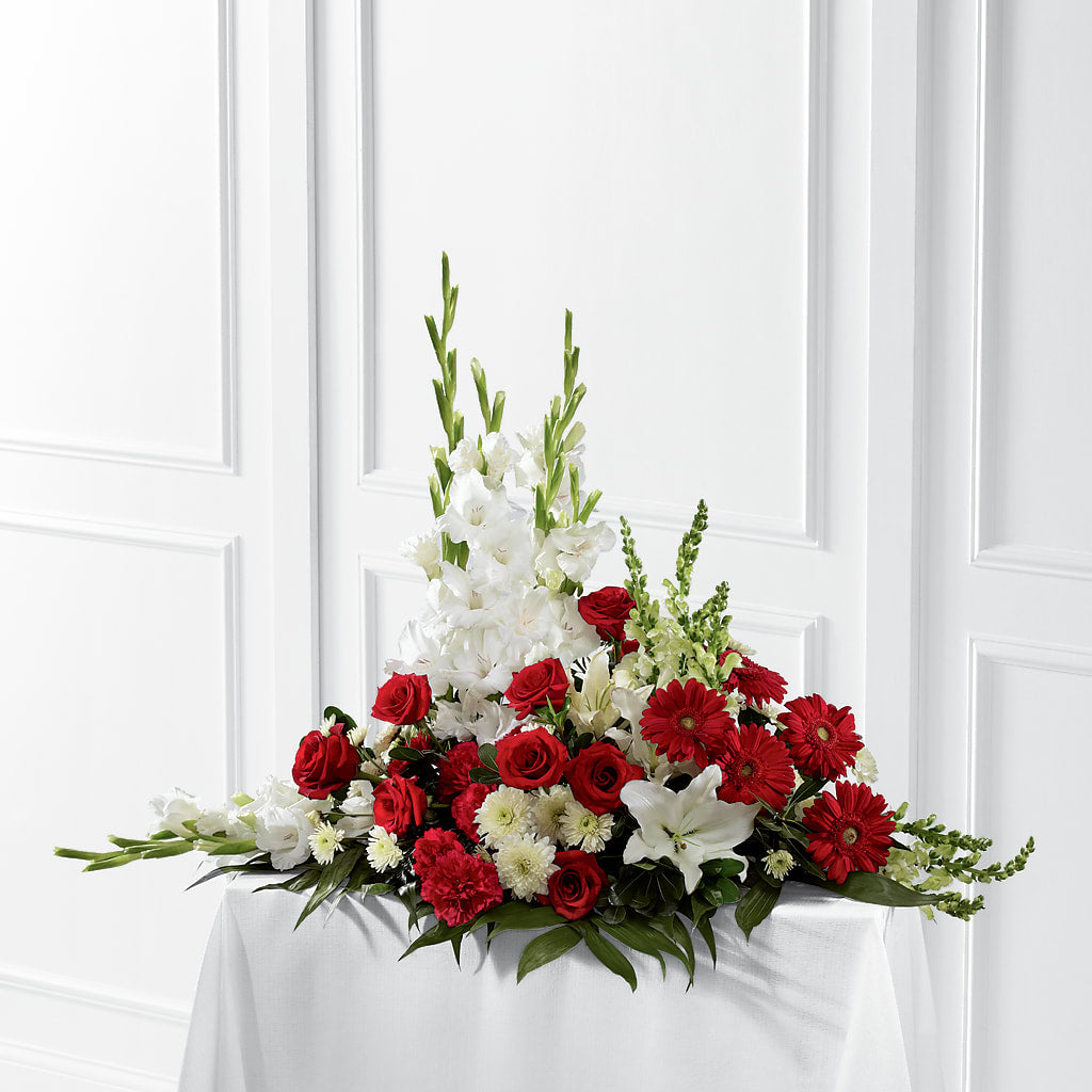 Crimson & White Arrangement – SWAN FLORAL & GIFT SHOP INC, Erlanger KY