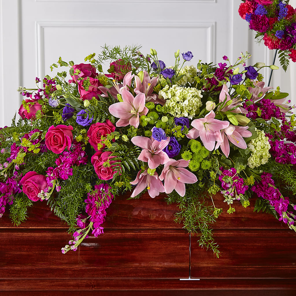 Radiant Tribute Casket Spray – SWAN FLORAL & GIFT SHOP INC, Erlanger KY