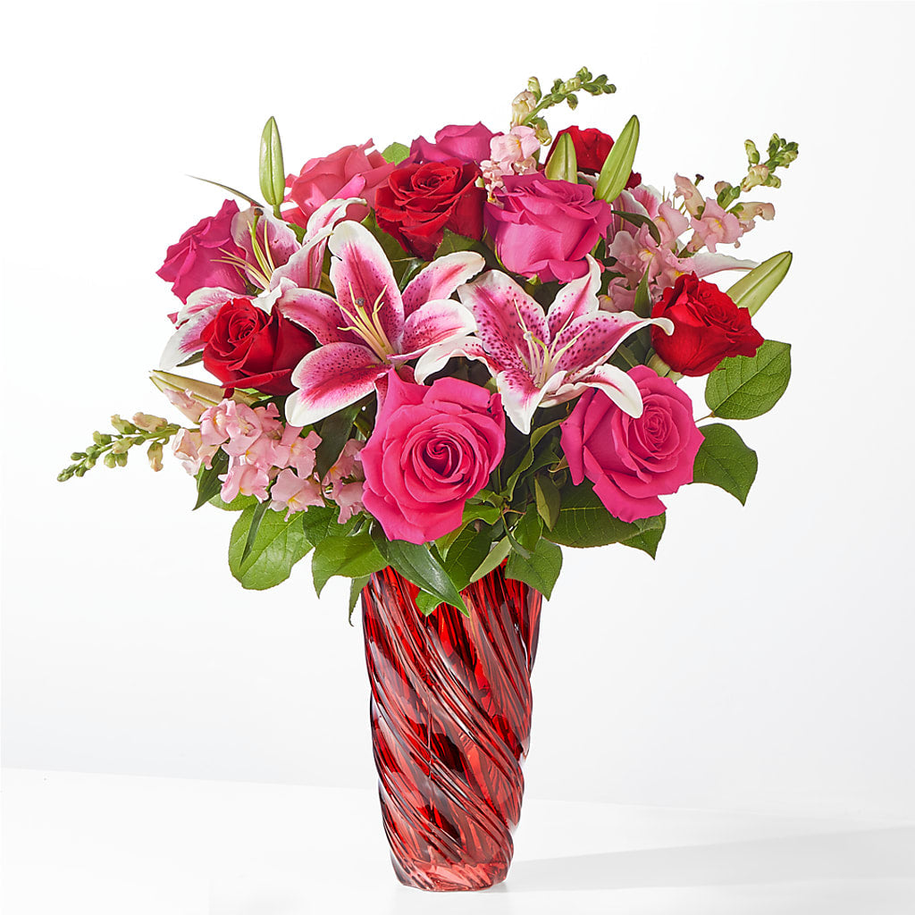 Always You Bouquet with Luxe Swirl Vase – SWAN FLORAL & GIFT SHOP INC, Erlanger KY