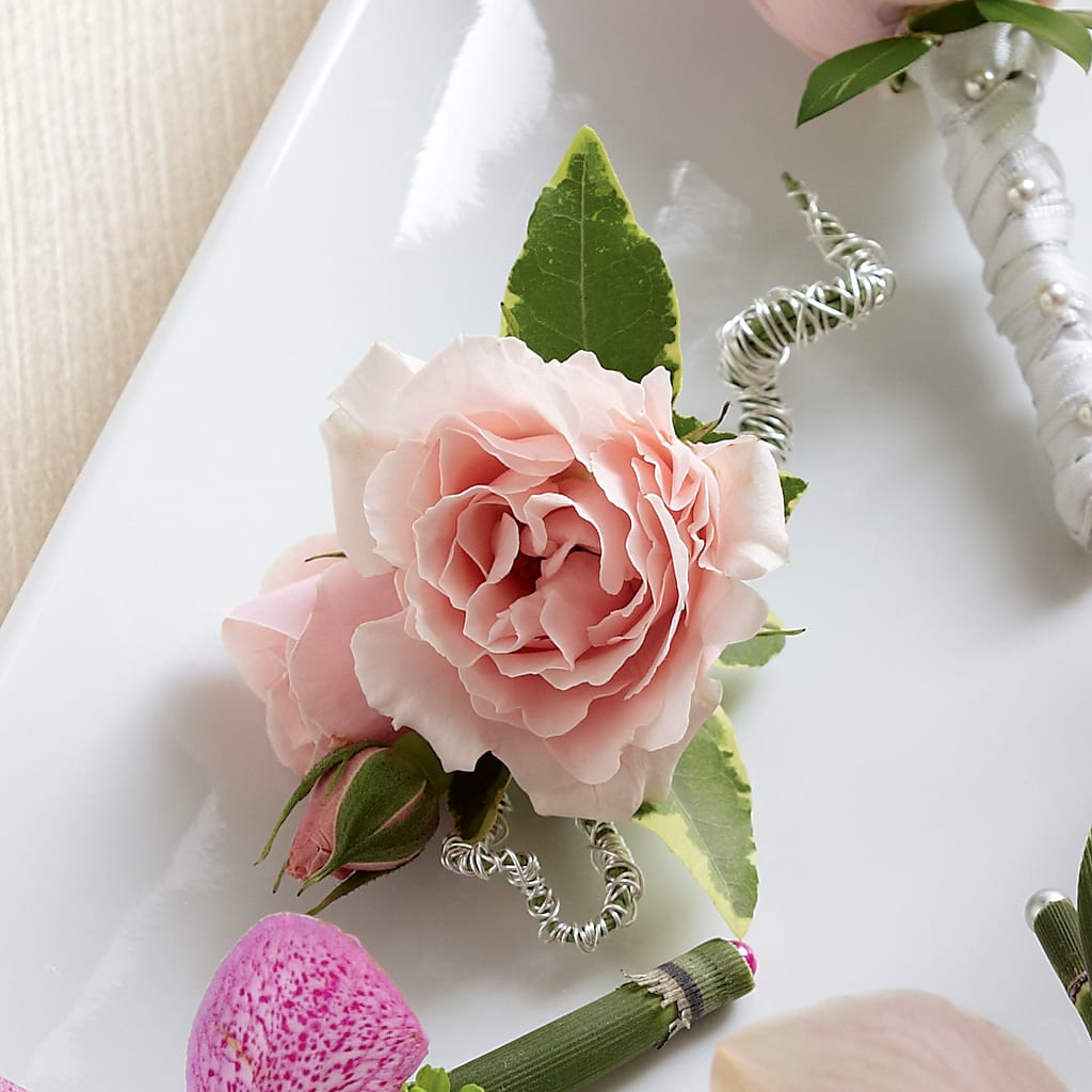 Pink Spray Rose Boutonniere – SWAN FLORAL & GIFT SHOP INC, Erlanger KY
