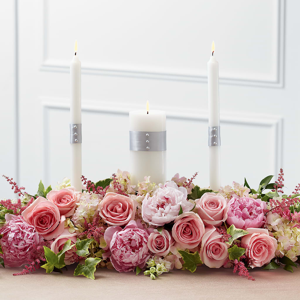 Worldwide Romance Unity Candle Arrangement – SWAN FLORAL & GIFT SHOP INC, Erlanger KY
