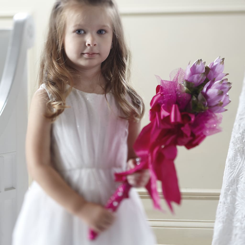 Sparkle Pink Flower Girl Bouquet – SWAN FLORAL & GIFT SHOP INC, Erlanger KY