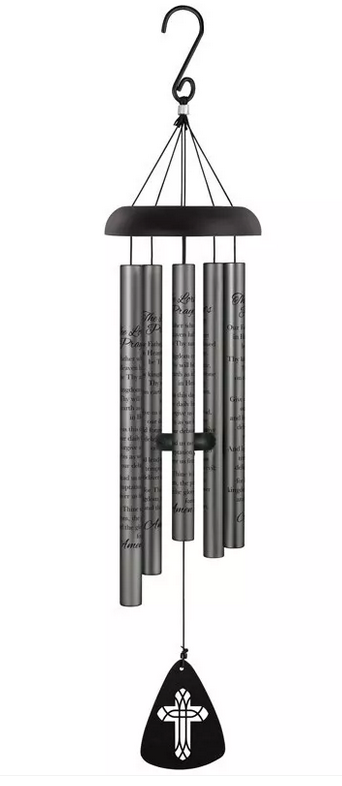 Carson WINDCHIME LORD'S PRAYER- CHARCOAL