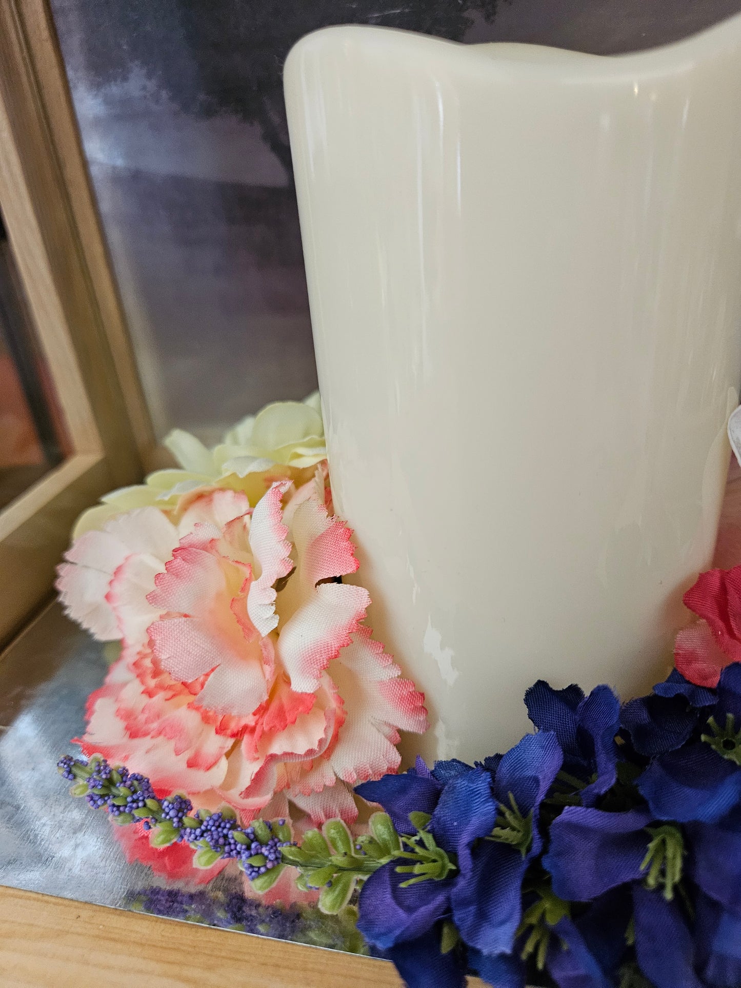 Add Silk Flowers by Candle (designer's choice)