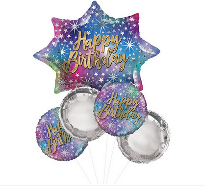 Happy Birthday Sparkle Burst balloon bouquet – SWAN FLORAL & GIFT SHOP INC, Erlanger KY