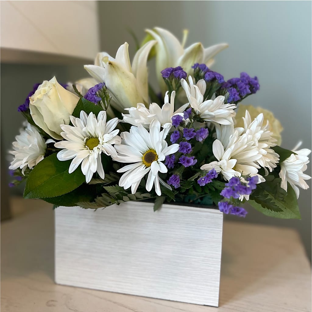Beyond Blue Box Bouquet – SWAN FLORAL & GIFT SHOP INC, Erlanger KY