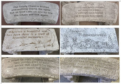 Concrete Memorial Bench – SWAN FLORAL & GIFT SHOP INC, Erlanger KY