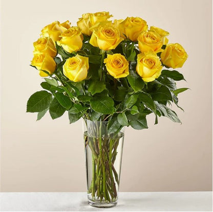 Long Stem Yellow Rose Bouquet