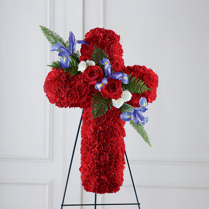 Faithful Hero Floral Cross – SWAN FLORAL & GIFT SHOP INC, Erlanger KY