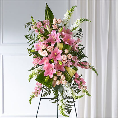 Elegant Embrace Standing Spray – SWAN FLORAL & GIFT SHOP INC, Erlanger KY