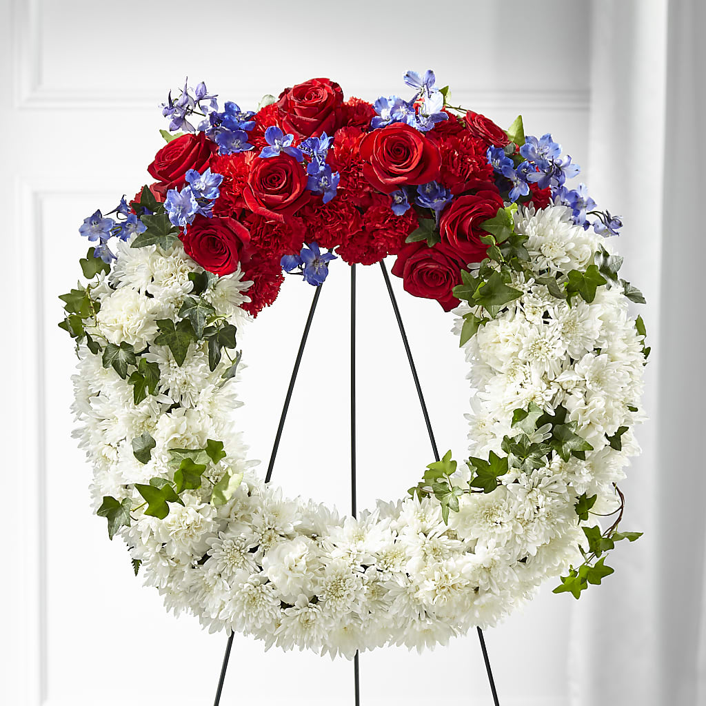 Patriotic Passion Wreath – SWAN FLORAL & GIFT SHOP INC, Erlanger KY