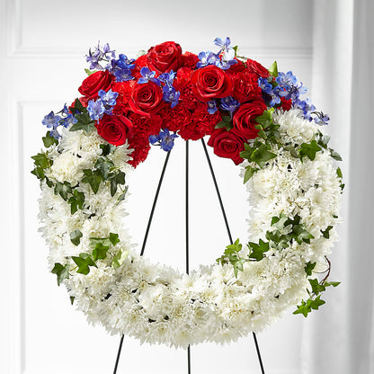 Patriotic Passion Wreath – SWAN FLORAL & GIFT SHOP INC, Erlanger KY