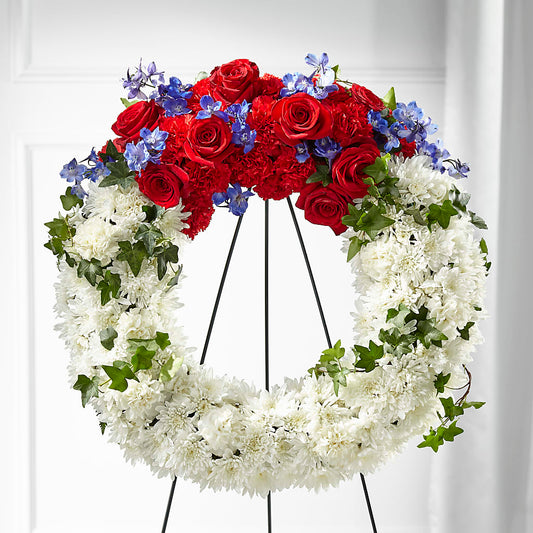 Patriotic Passion Wreath – SWAN FLORAL & GIFT SHOP INC, Erlanger KY
