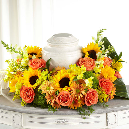Faithful Sunflower Cremation Adornment – SWAN FLORAL & GIFT SHOP INC, Erlanger KY
