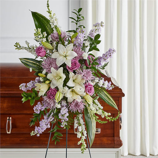 Grateful Hearts Standing Spray – SWAN FLORAL & GIFT SHOP INC, Erlanger KY