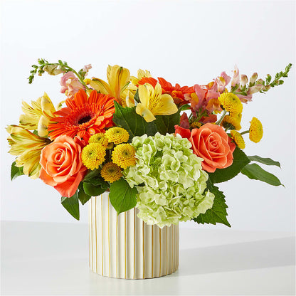 Autumn Sunshine Bouquet with Ivory Vase – SWAN FLORAL & GIFT SHOP INC, Erlanger KY