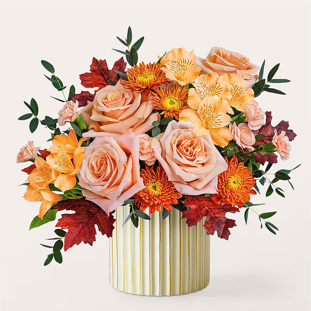 Spiced Latte Bouquet with Ivory Vase – SWAN FLORAL & GIFT SHOP INC, Erlanger KY