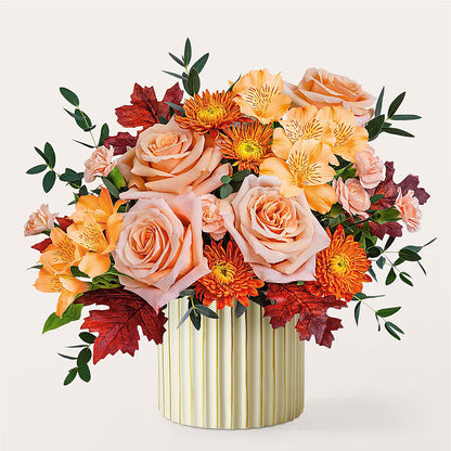 Spiced Latte Bouquet with Ivory Vase – SWAN FLORAL & GIFT SHOP INC, Erlanger KY
