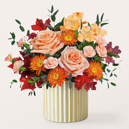 Spiced Latte Bouquet with Ivory Vase – SWAN FLORAL & GIFT SHOP INC, Erlanger KY