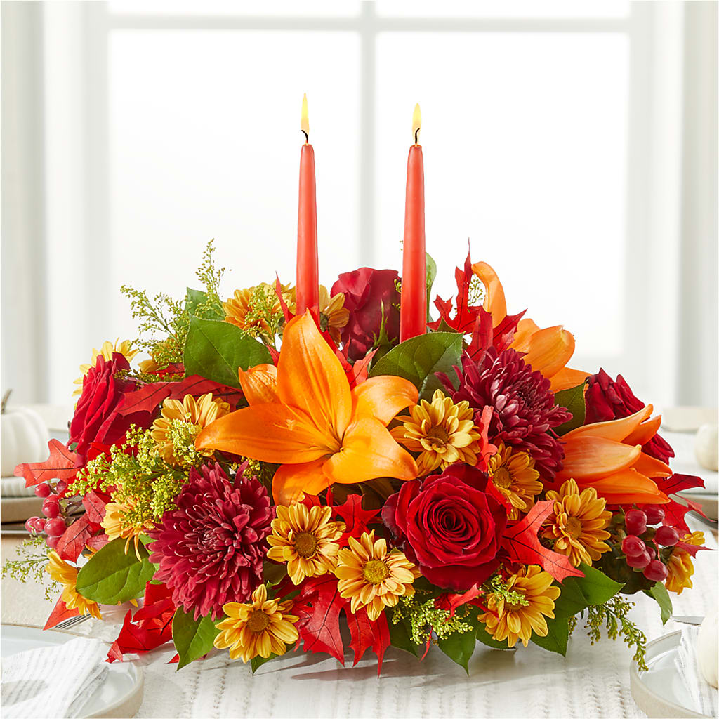 Autumn's Embrace Centerpiece – SWAN FLORAL & GIFT SHOP INC, Erlanger KY