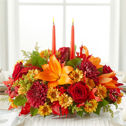 Autumn's Embrace Centerpiece – SWAN FLORAL & GIFT SHOP INC, Erlanger KY