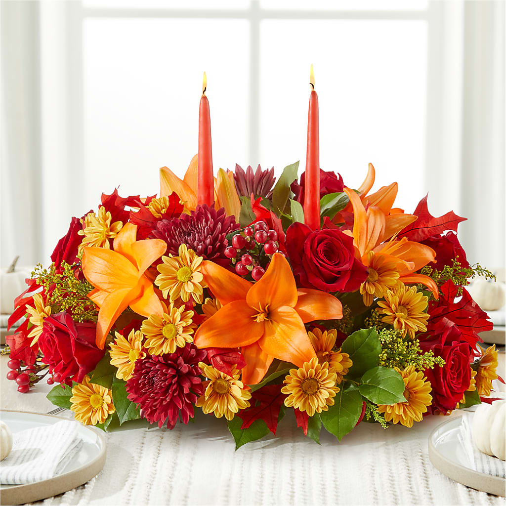 Autumn's Embrace Centerpiece – SWAN FLORAL & GIFT SHOP INC, Erlanger KY