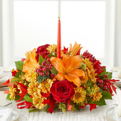 Autumn's Embrace Centerpiece – SWAN FLORAL & GIFT SHOP INC, Erlanger KY