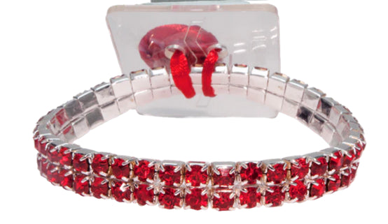 Wristband Red Rhinestone