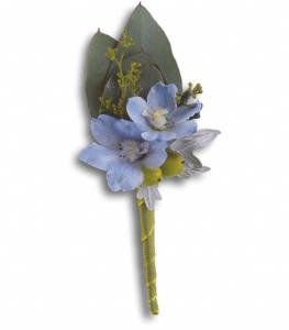 Heros Blue Boutonniere