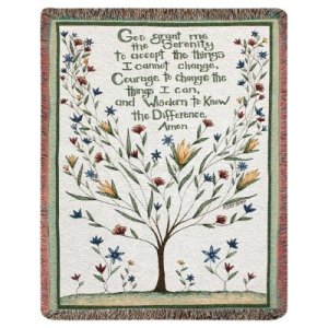 Serenity Prayer Tapestry Afghan