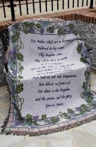 Lord's Prayer Tapestry Afghan